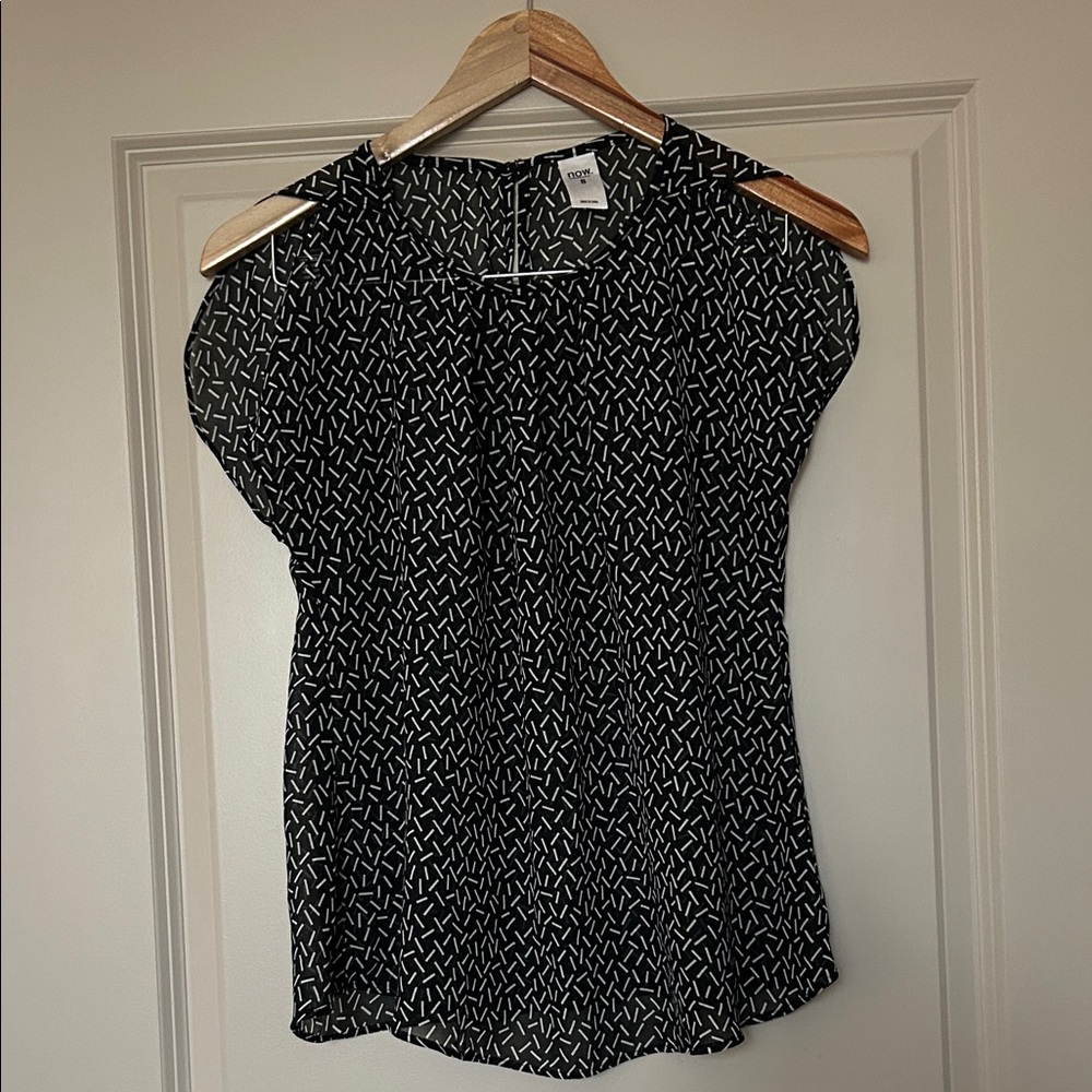Elegant Black and White Women's Blouse